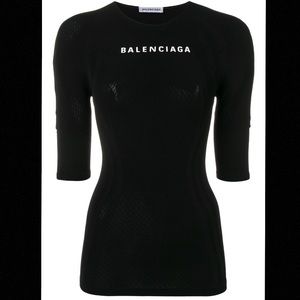 Balenciaga top black & white size small